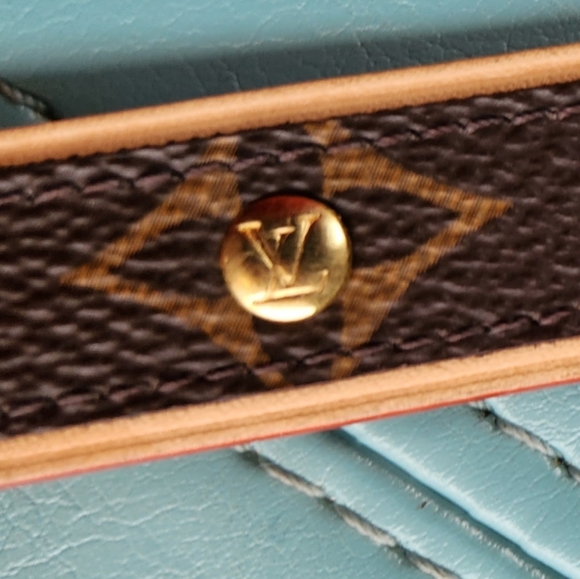 LOUIS VUITTON Brown Gold LV Monogram Canvas Baxter Tag 18" Dog Choker Collar NIB - Picture 8 of 16